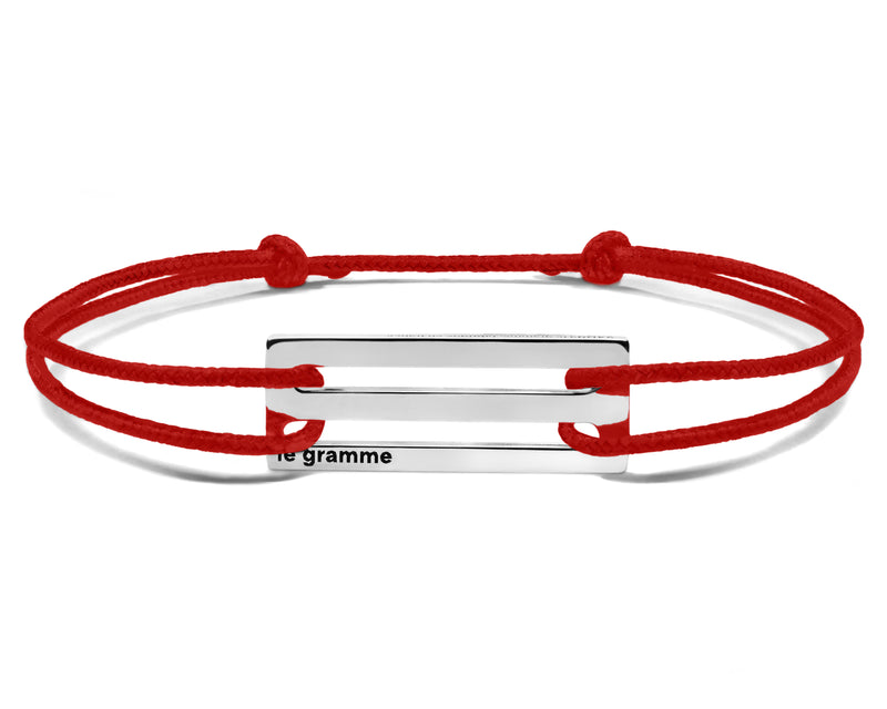 perforated red cord bracelet le 2.5g